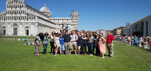 The students in Piazza dei Miracoli