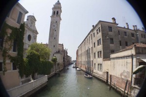 Canal that serves as a street in Venice